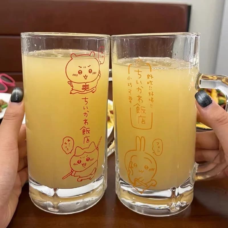 Anime Chiikawa China Hotel Good Looks Boccale di birra Tazza di succo Addensare Stesso stile Tazza Cartoon Kawaii Invia agli amici 2026 Nuovo bello