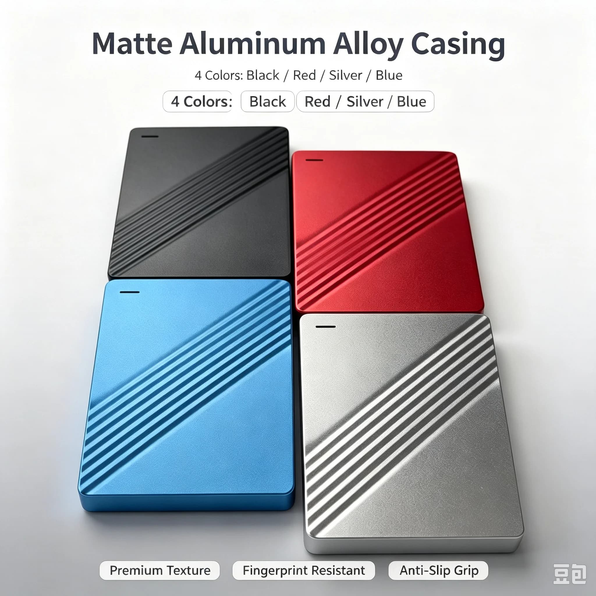 Portable External Hard Drive 2.5 Inch USB 3.0 High Speed 250GB 500GB 1TB 2TB 4TB Metal Shockproof External HDD Storage Disk