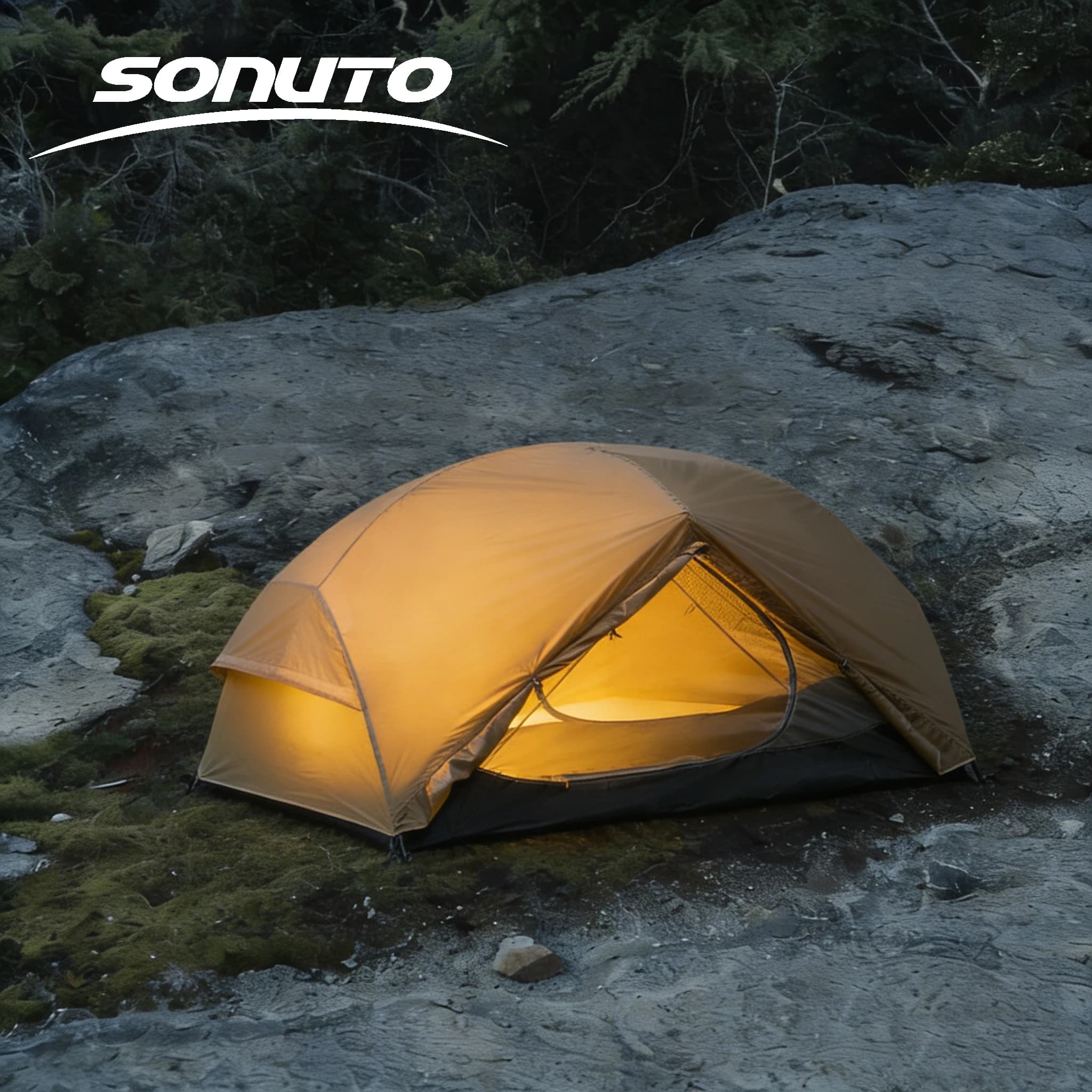 Ultralight Trekking Tent Sleeping 2 kg, Aluminum Alloy Poles, Waterproof Trekking Tent for Outdoor Trekking, Camping, Travel