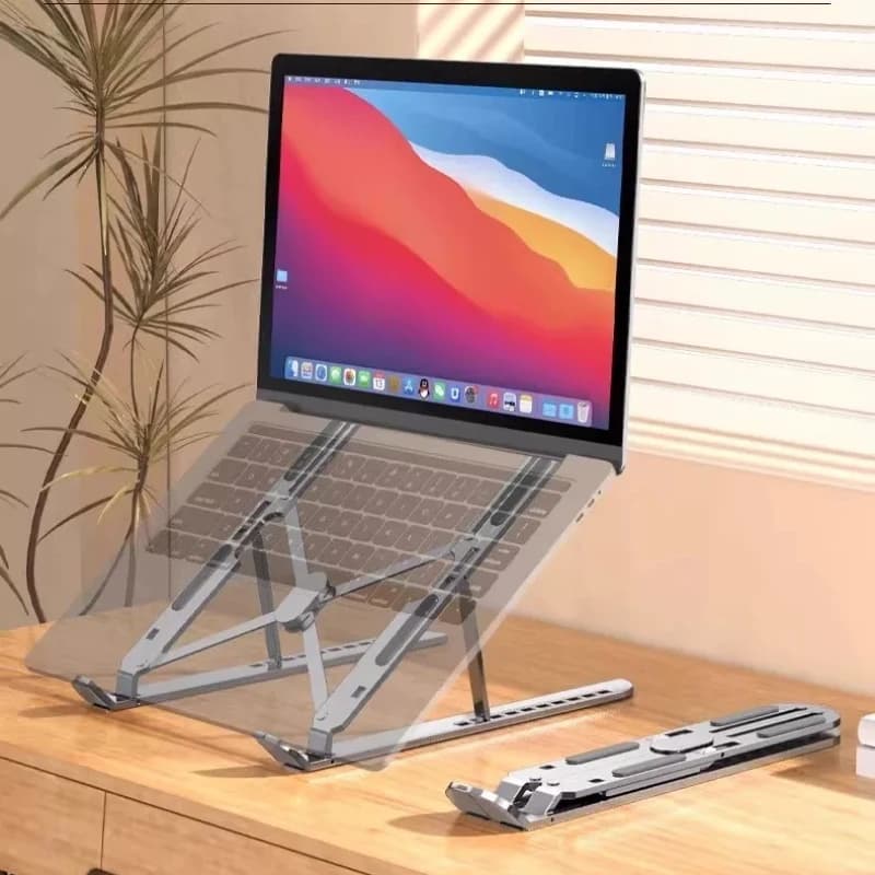 Laptop Stand Gaming Laptop Metal Hollow Cooling Folding Bracket Portable Height Increase Side Lift Base Flat Support Rack Gifts