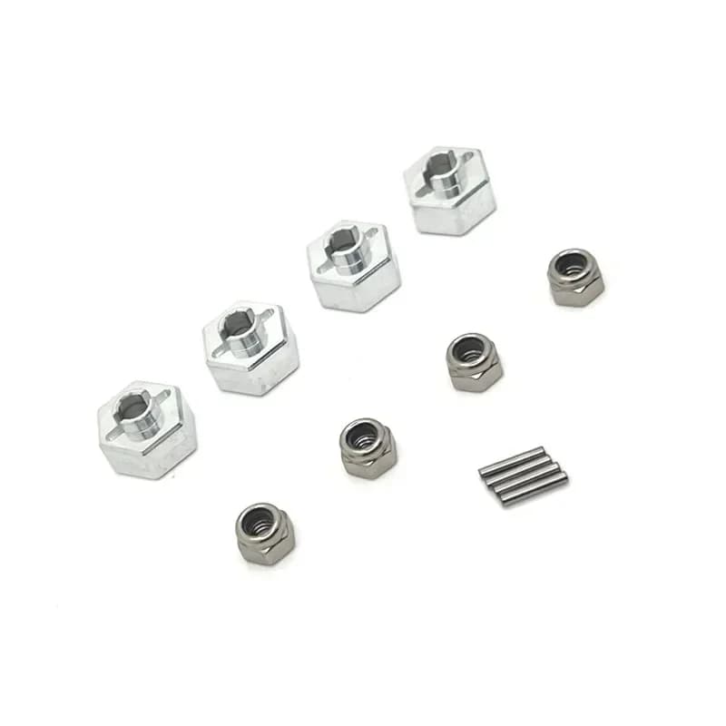 MN Model 1/12 MN168 Dado di bloccaggio in metallo con adattatore da 12 mm per accessori di aggiornamento per auto telecomandate