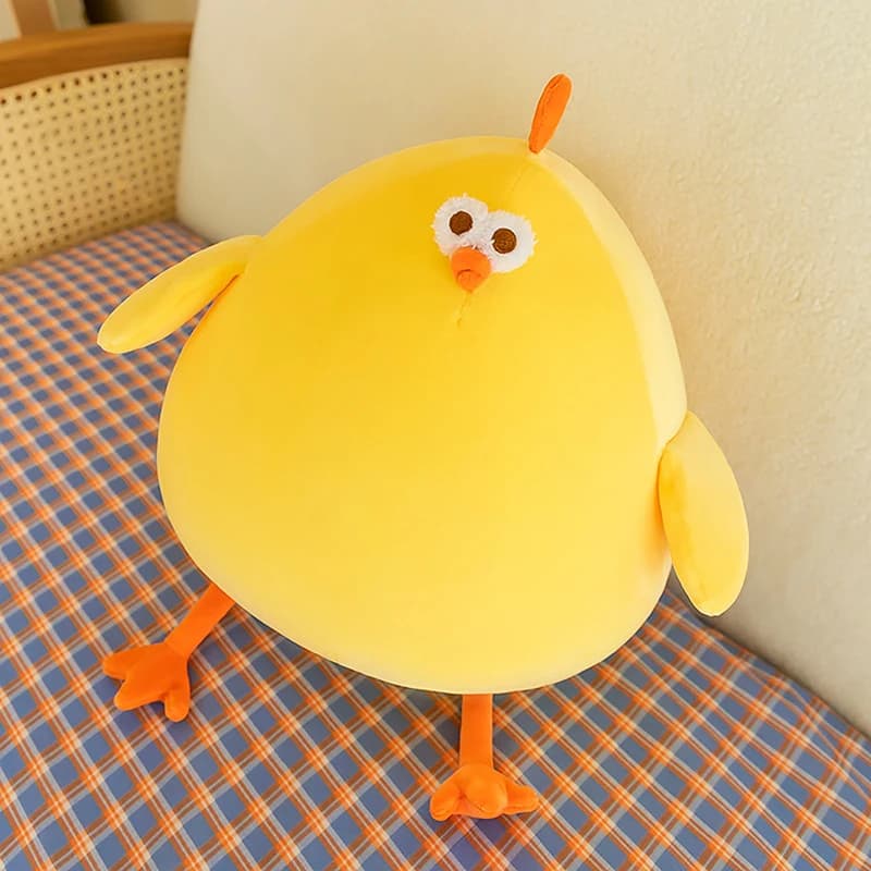 Peluche a forma di pulcino giallo 25/45 cm, morbido cuscino decorativo per bambini e arredamento casa
