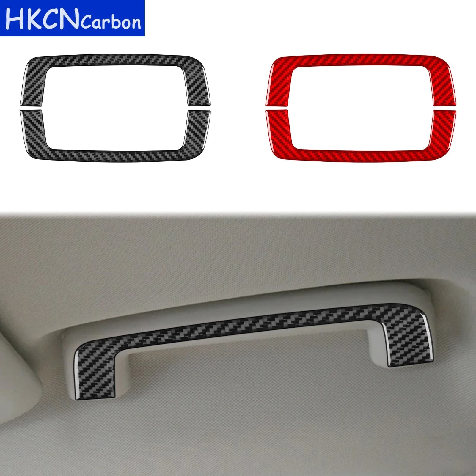 Carbon Fiber Car Accessories Auto Roof Handle Panel Extractor Cover Trim Wall decal Edit for Ford Focus 2012—2018