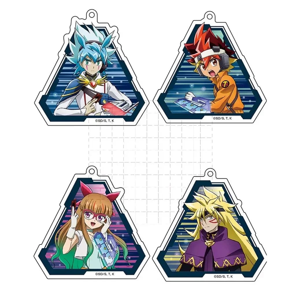Anime Yu-Gi-Oh! VAI RUSH! Portachiavi Gioco per bambole YuGiOh Yuuhi Oudou Yuamu Yudias Zuwijo Portachiavi in acrilico con ciondolo per regalo