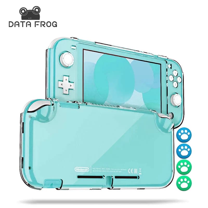 DATA FROG Custodia protettiva antiscivolo compatibile con Switch Lite Console di gioco Custodia a conchiglia in cristallo a copertura totale per Switch Lite