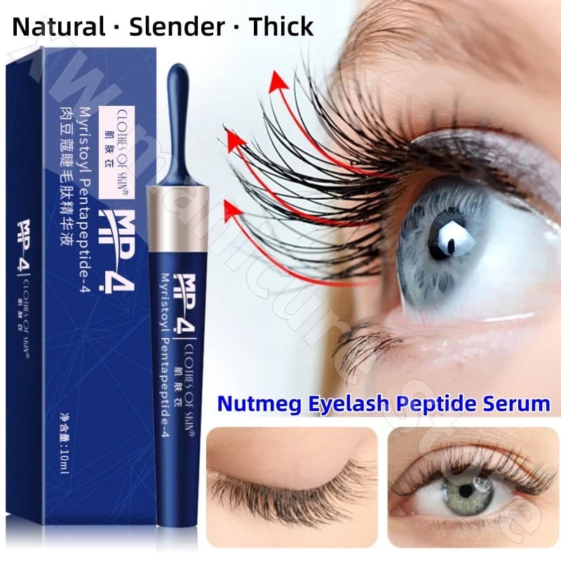 Nutritional Mascara for Nutmeg Eyelash with Acil Pentapeptide, Natural Mascara for Long Eyelashes, Folte and Incurvate with Polypeptide MP4 10ml
