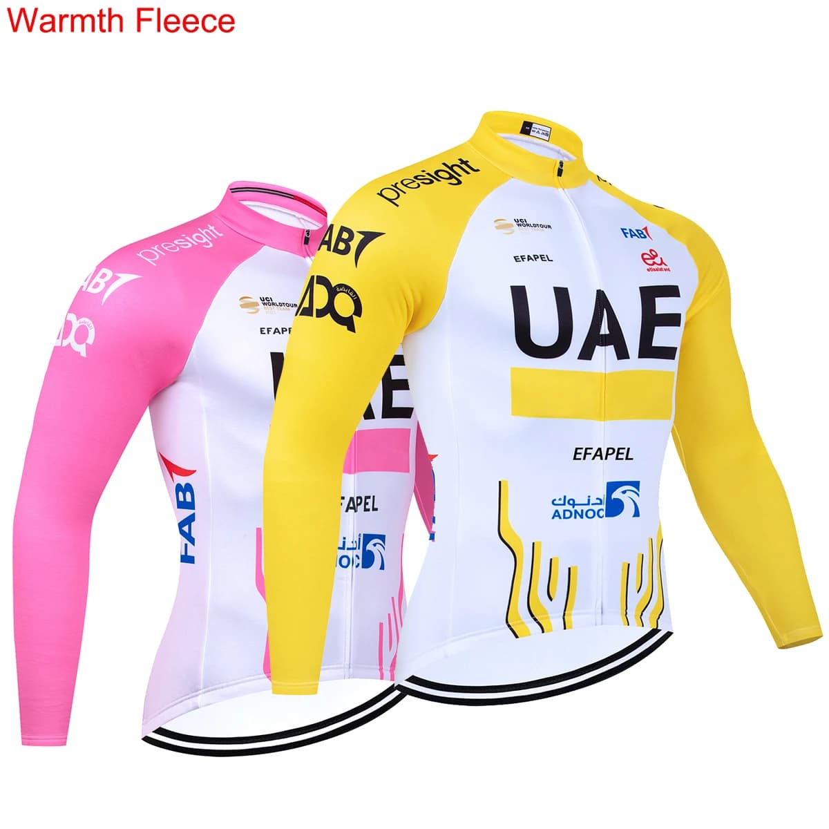 Nuovo Inverno 2025 UAE Giallo Giubbotti da ciclismo Uomo Donna Moda Ropa Ciclismo Pile termico Calore Bike Maillot Jersey Abbigliamento