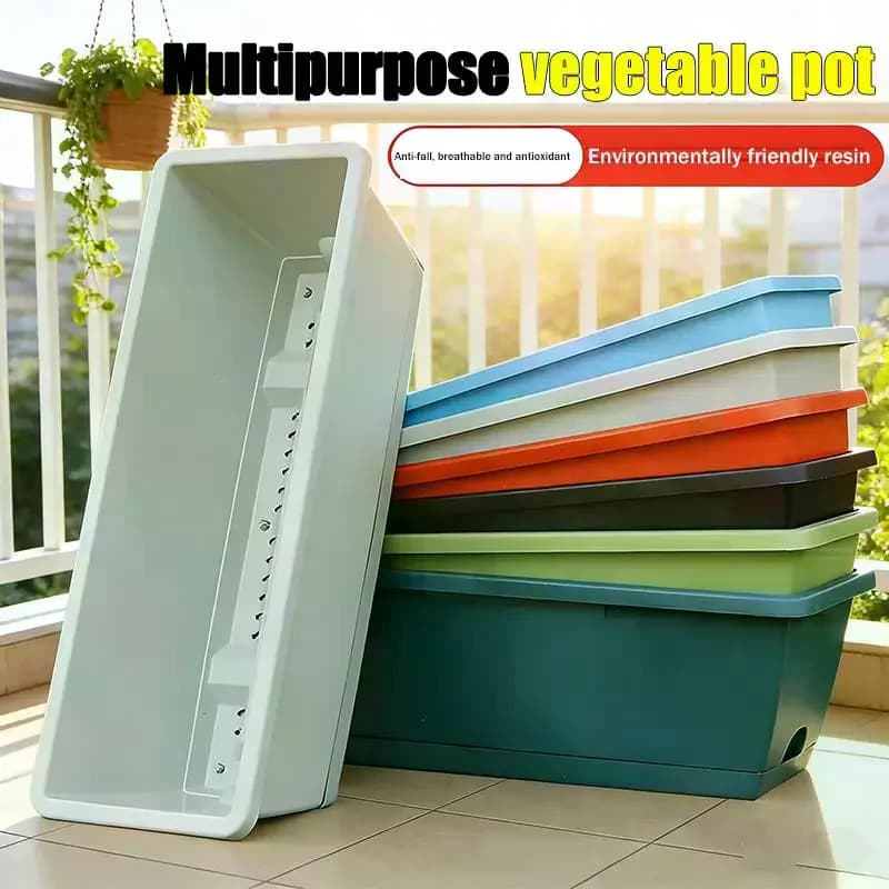 Vaso Autoassorbente per Piante da Interno con Base, Foro di Drenaggio e Corda Assorbente, Ideale per Coltivazione di Verdure e Piante da Interno
