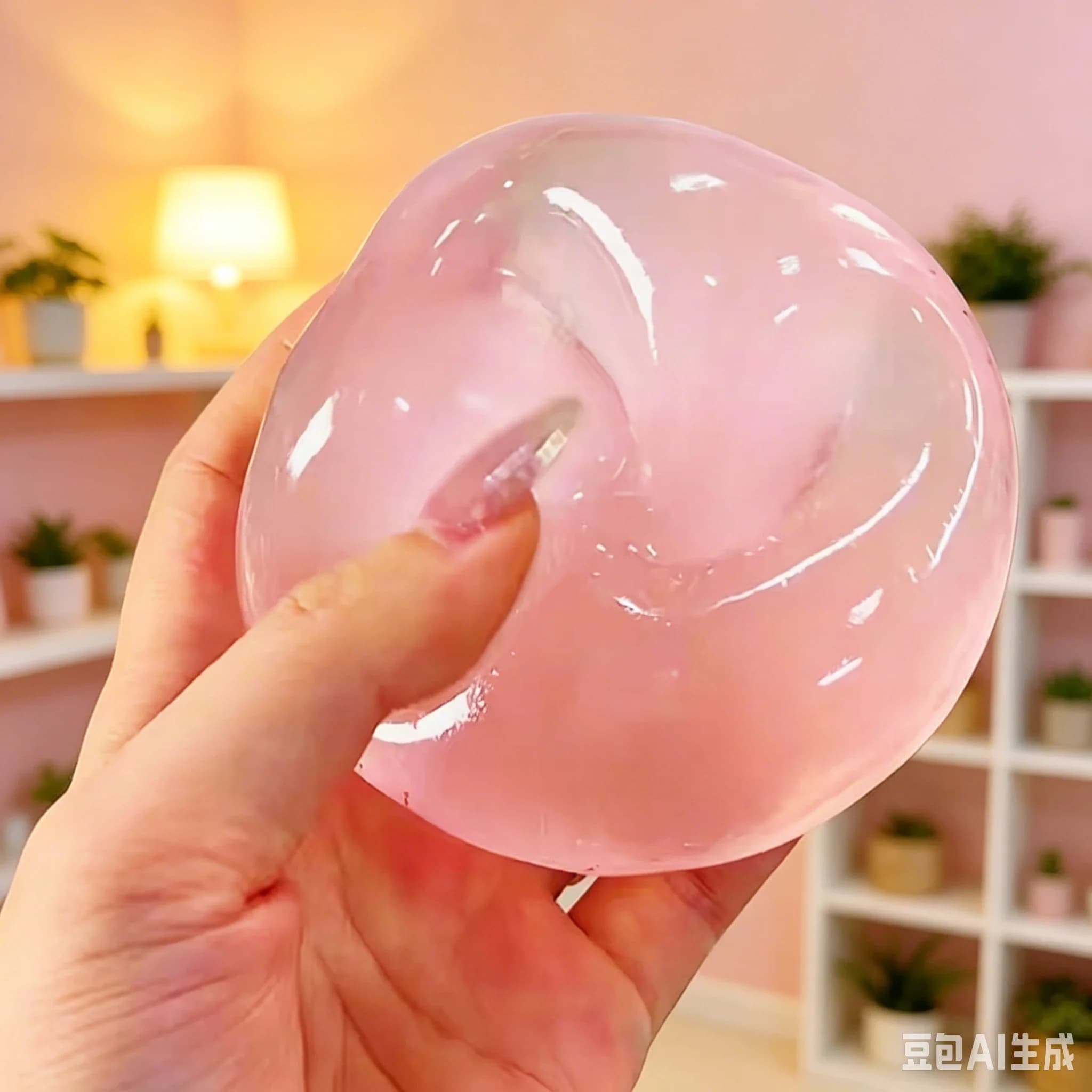 Ball Squishy Rosa Maltose 2026, Slow Antistress Toy Response, Sensory Toy for Children and Adults, Translucent Toy for Decompression