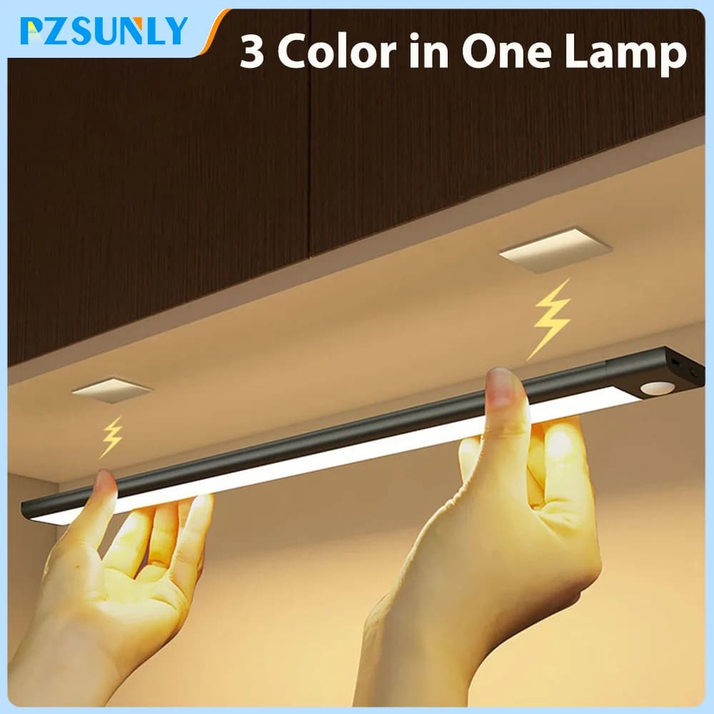 Light with motion sensor Wireless LED night light Rechargeable night lamp by USB Rechargeable wardrobe lamp under backlight for kitchen LED