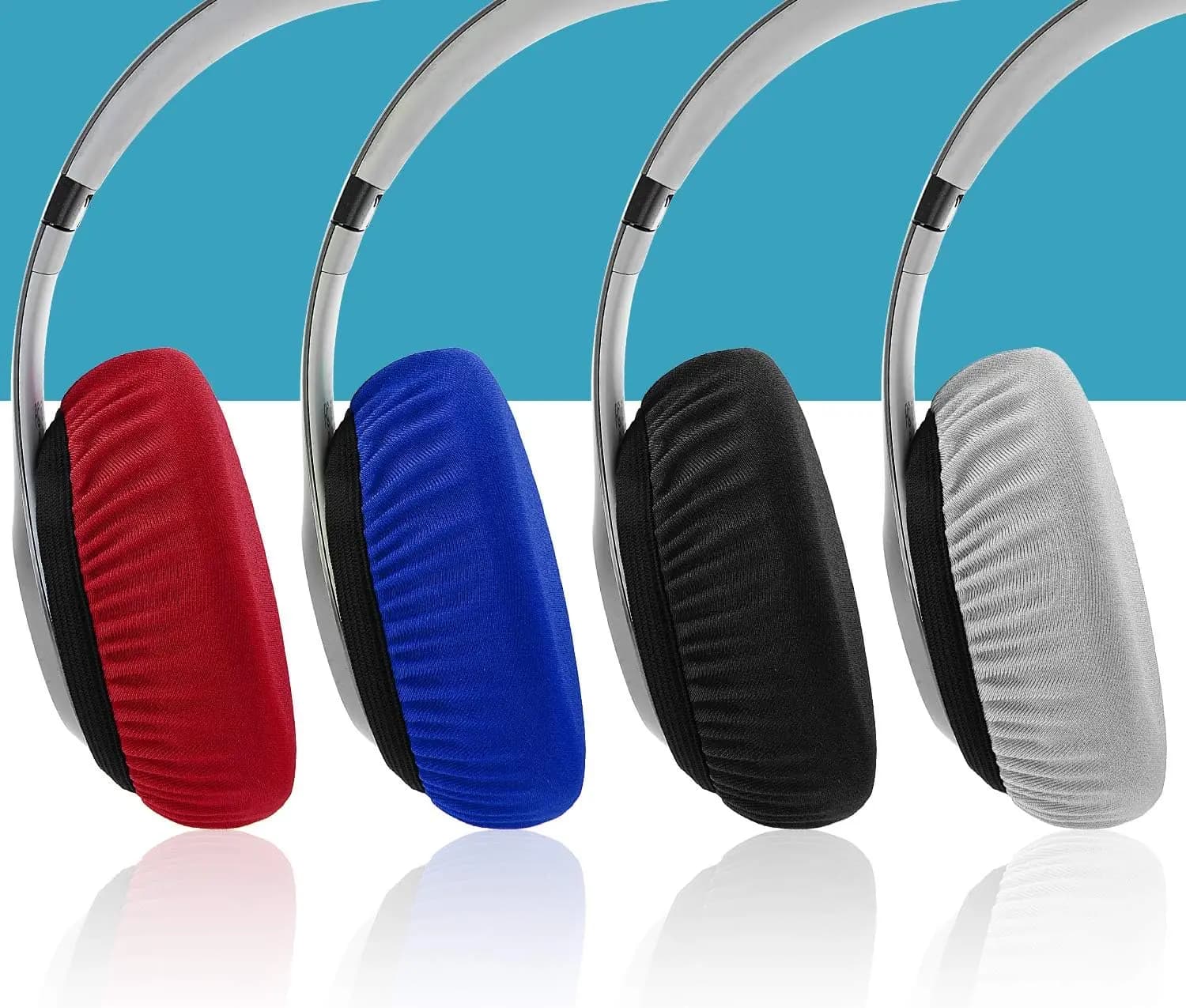 1 paio di cuffie estensibili lavabili cuffie in tessuto per auricolari per palestra, allenamento, aviazione, corse, giochi sopra l'orecchio cuffie, Fit 3