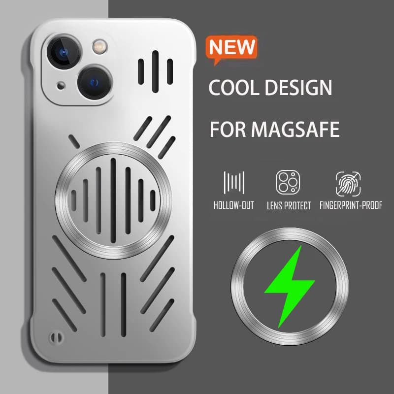 Custodia magnetica per telefono con dissipazione del calore per Samsung Galaxy S25 S24 S23 Ultra Plus per copertura rigida per PC con ricarica wireless Magsafe