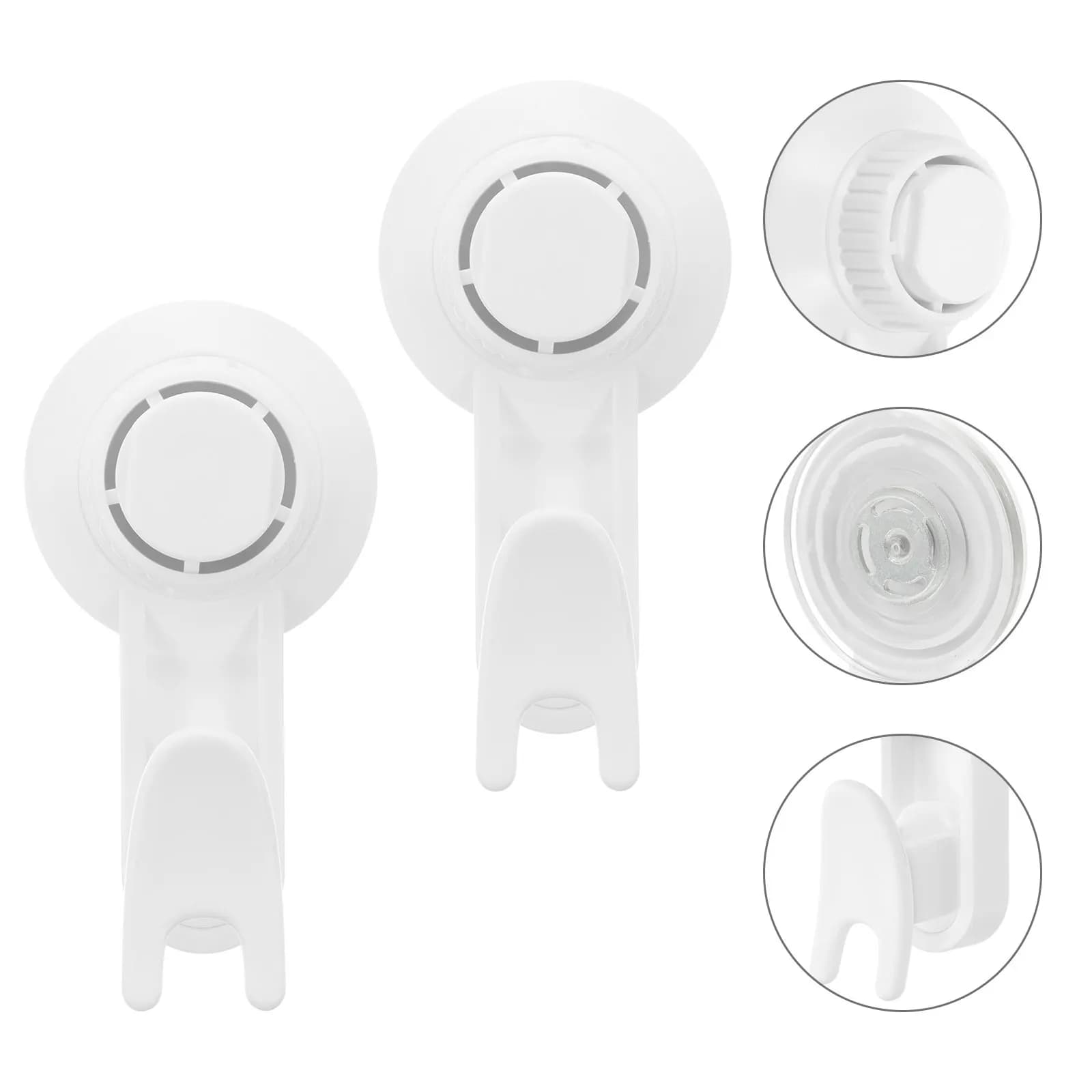 2 Pezzi Ganci a Ventosa Premium Lucidi ad Alta Resistenza, Ganci da Parete a Vuoto Senza Foratura per Bagno, Cucina, Camera da Letto - Pulizia Facile