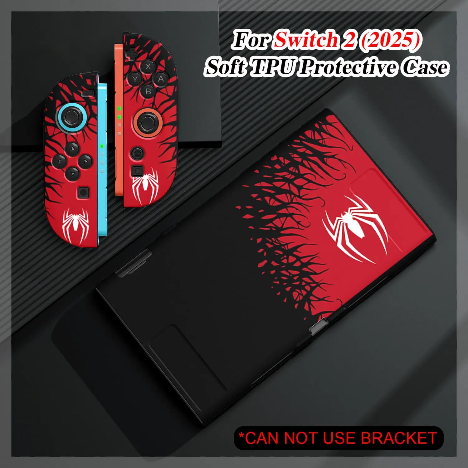 Custodia protettiva a tema Spider per Nintendo Switch 2 2025 Joy Con Controller Skin Shell Custodia morbida in silicone TPU Accessori