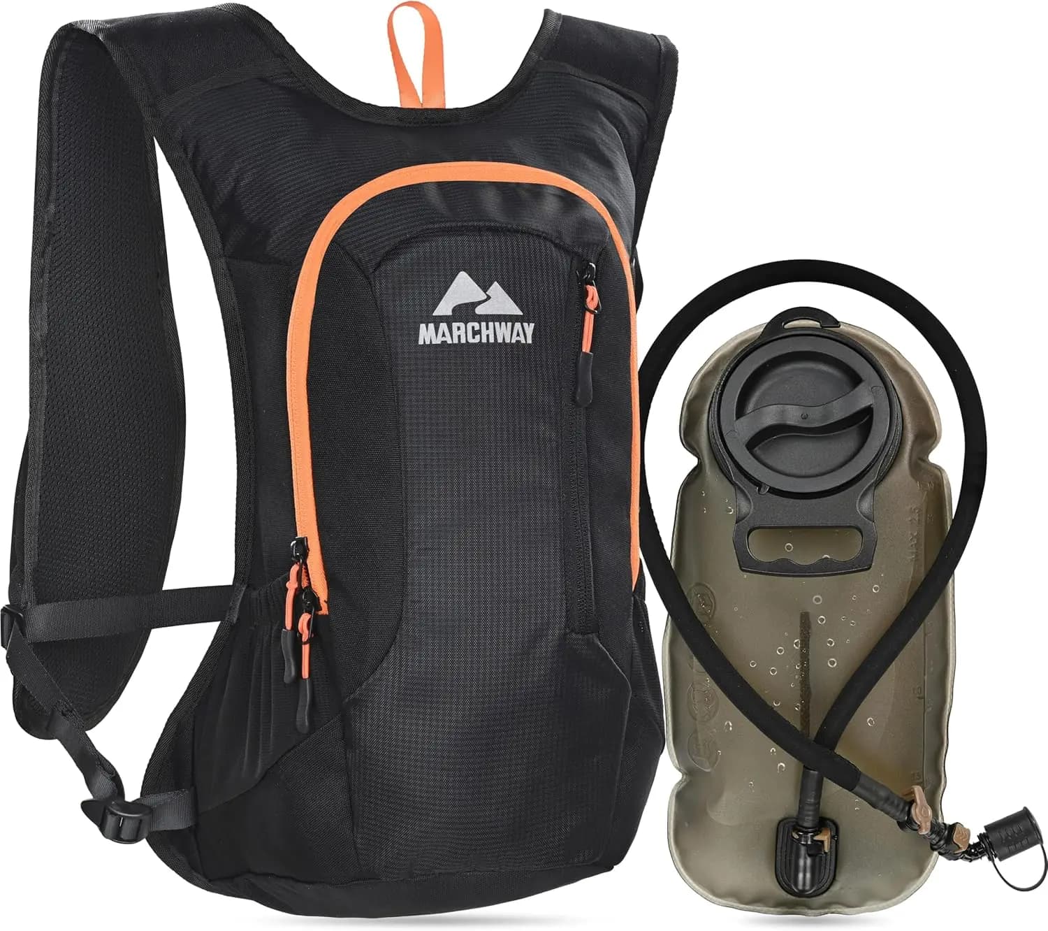 Zaino idrico leggero con cinghie a gilet e sacca idrica da 2,5 litri, multi-tasca per escursioni, ciclismo, corsa, viaggi