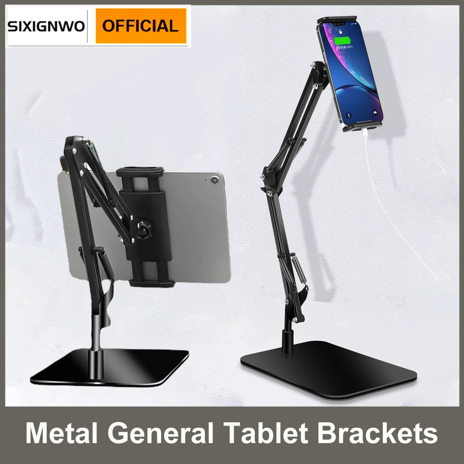 Supporto per Tablet regolabile supporto per staffa a braccio lungo per iPad da 4 a 12.9 pollici Tablet Smartphone Bed supporto pigro da tavolo
