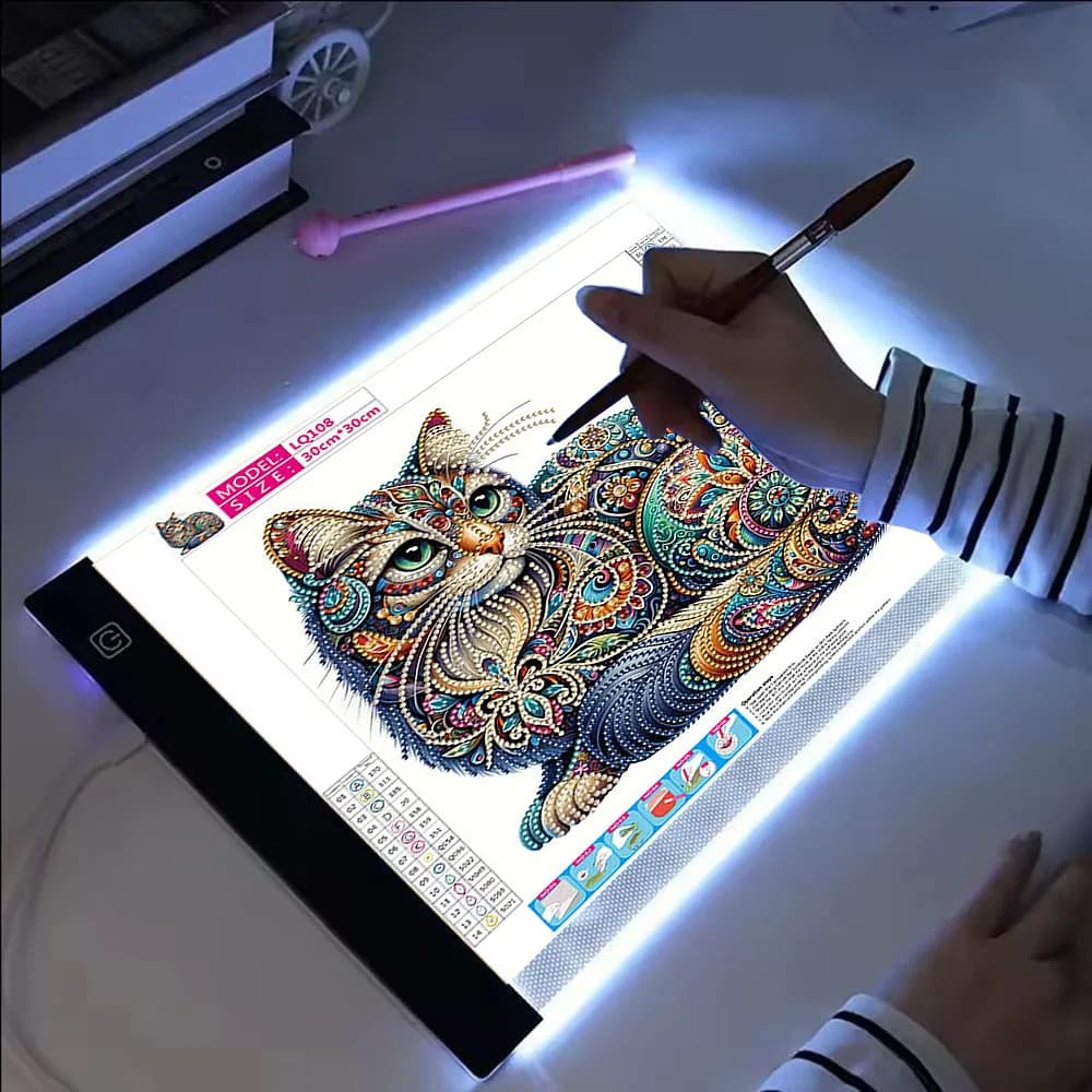 A4 Led Disegno Copia Bordo Giocattolo Per Bambini Per Disegnare Tablet 3 Livello Dimmerabile Schizzo Pittura Tablet Luce Pad Pittura Diamante