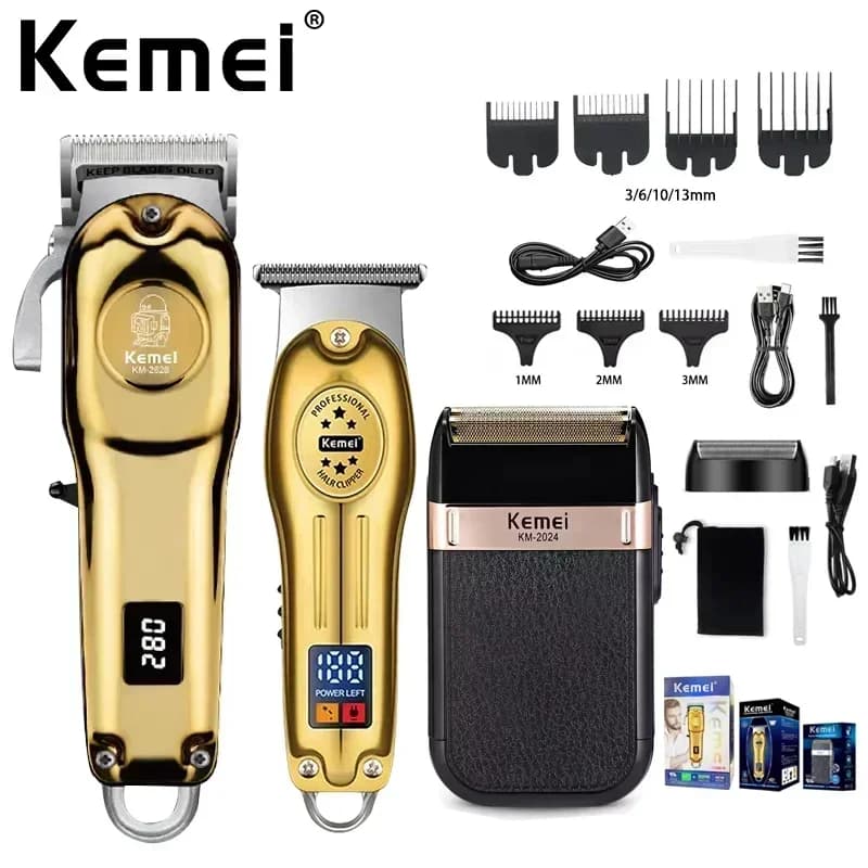 Kemei KM-678 KM-2024 KM-2628 Professional Electric Hair Clipper Razor Kit for Men's Rechargeable Hair