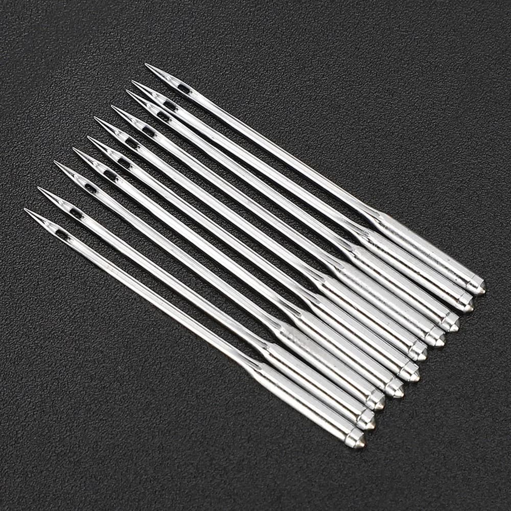 Ago per macchina da cucire in metallo da 100 pezzi Ago per cucire in acciaio resistente di grado industriale Cucitura liscia a terra di precisione