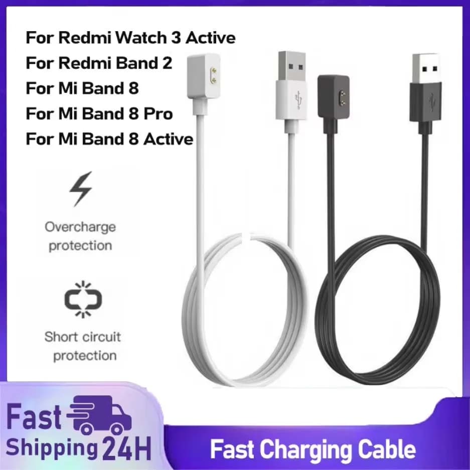 Cavo di ricarica USB per Xiaomi Band 9 8 Active Mi Band 8 Pro Adattatore per base di ricarica magnetica per Redmi Watch 4 5 Dock di ricarica