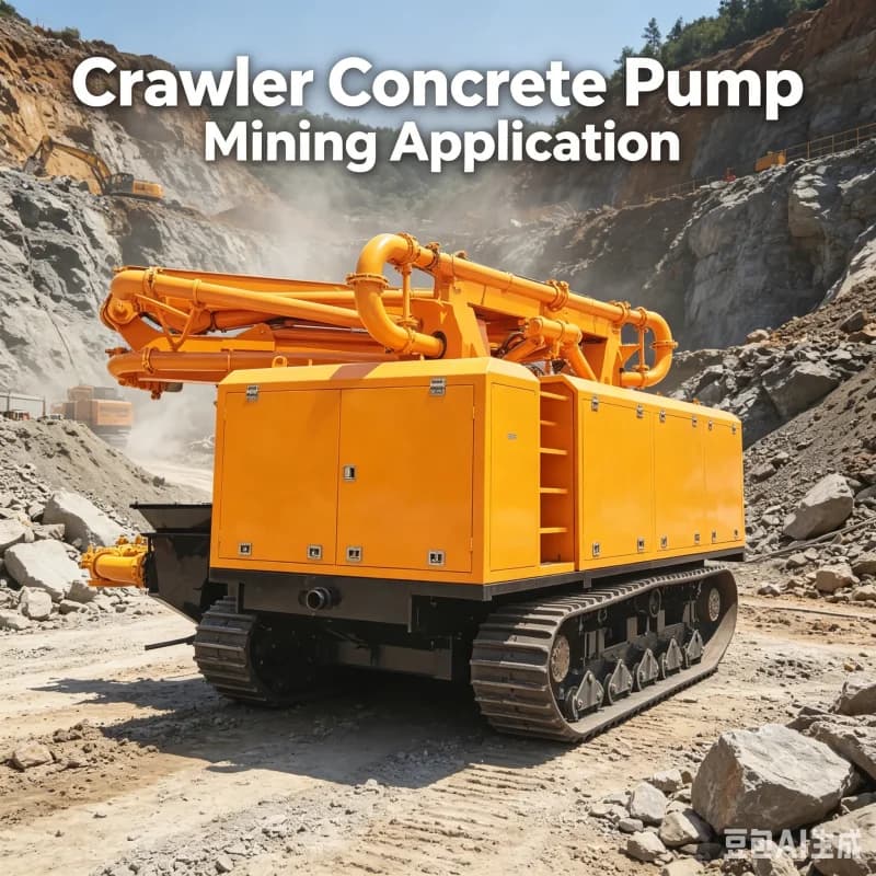 Complete Concrete Mixing Pump with Pumping Arm, Double Tree Forced Mixing Plant, Cement Pumping System for Building Foundation