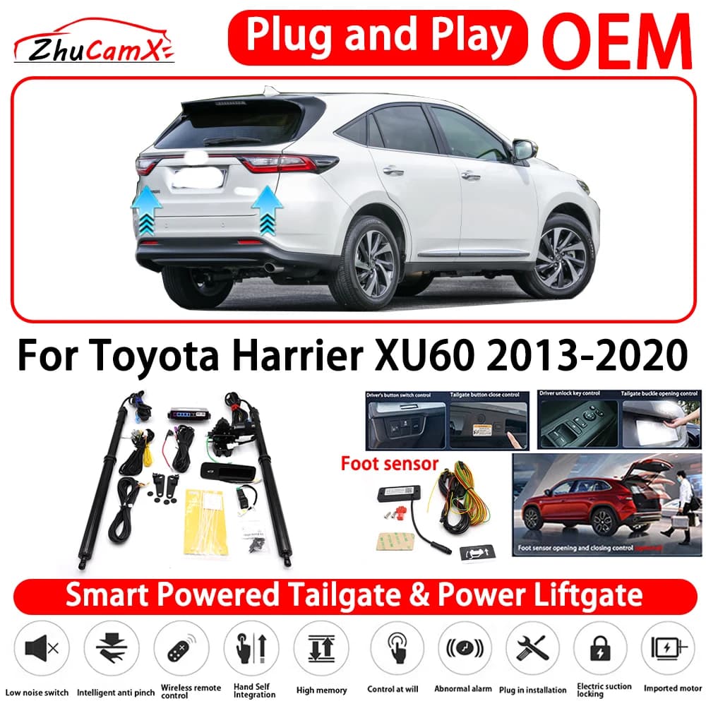for Toyota Harrier XU60 2013-2020 OEM Smart Powered Tailgate Power Liftgate Automatic Rear Trunk Tailgate Actuator Plug and Play
