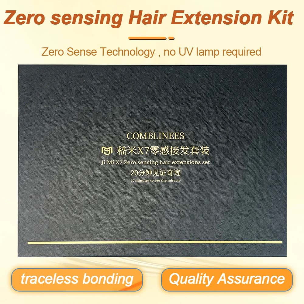 Comblinees Kit per estensioni dei capelli da salone Colla per ghiaccio Macchina per incollaggio rapido Nessuna luce UV richiesta Set di strumenti per capelli umani senza cuciture a lunga durata