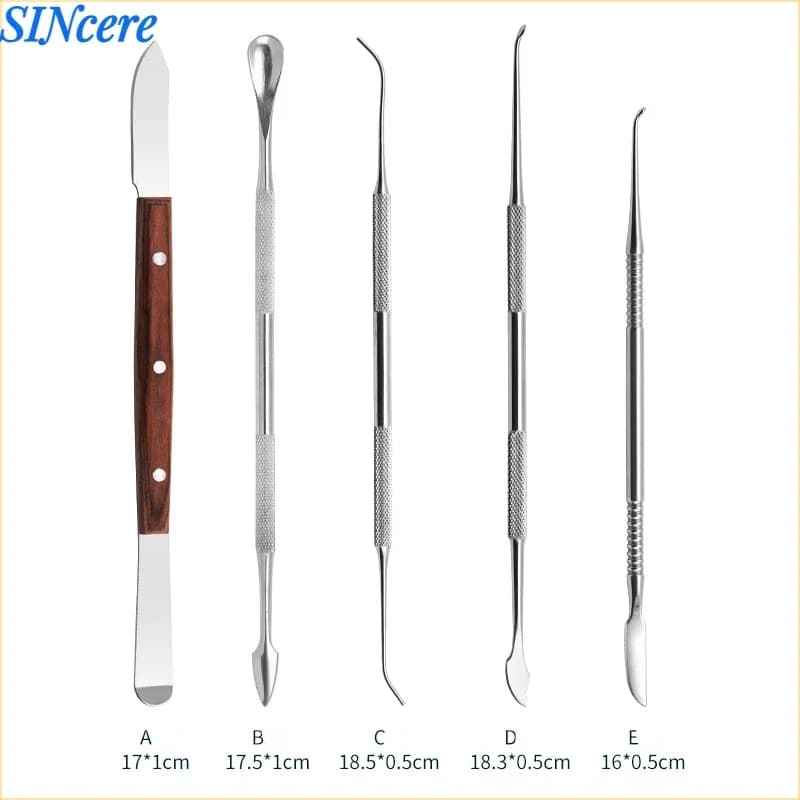 Spatola dentale Coltello per gesso Pratico acciaio inossidabile Versatile set di strumenti per intaglio della cera dei denti Strumenti per strumenti dentali