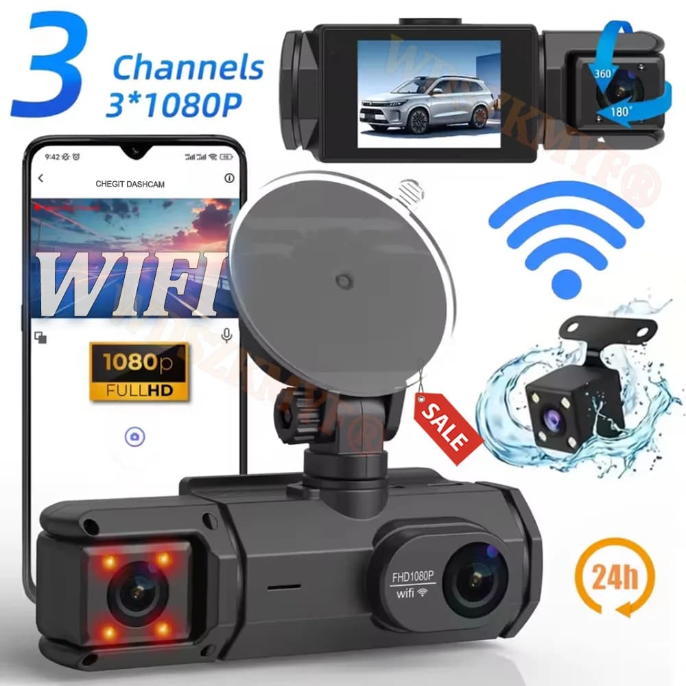 WIFI Dash Cam For Car Photographer 1080P HD Video Recorder 2/3 Car Photographer DVR Front View Camera Night Vision Car Accessories