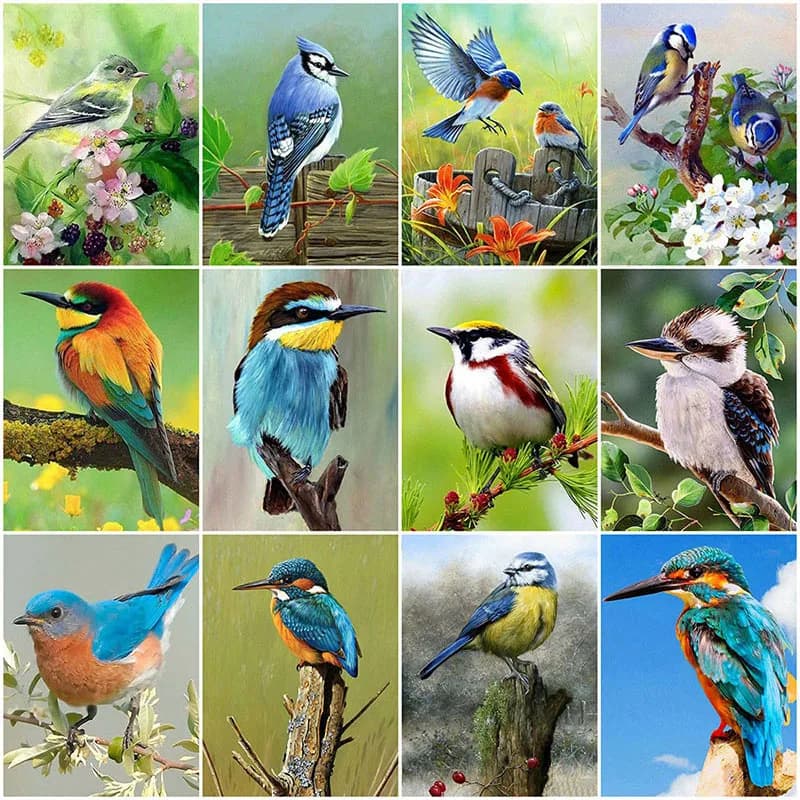 Nabi 5D Full Square Diamond Painting Bird Picture Of Acrylic Diamond Embroidery Animal Mosaic Needlework Decor For Home