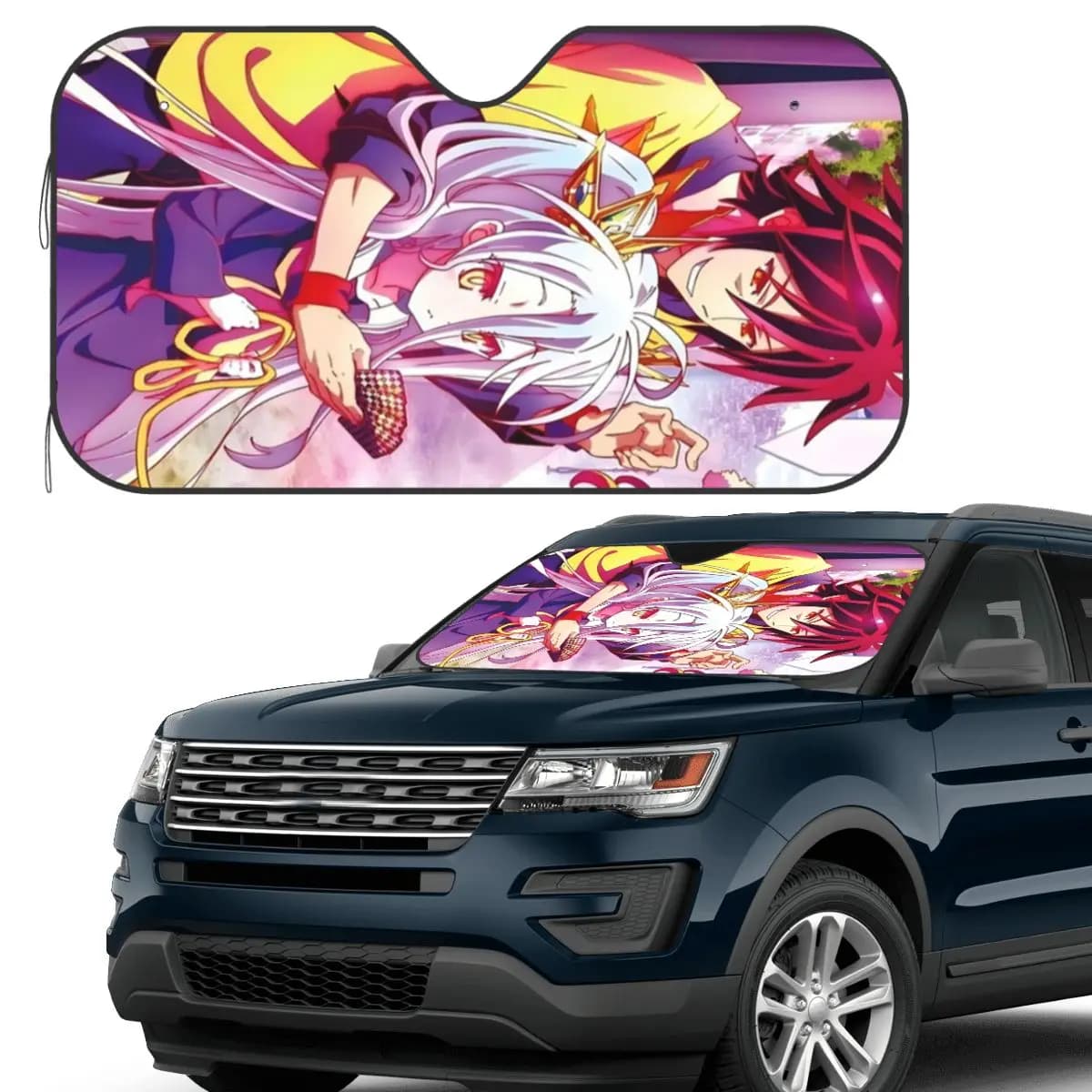No Game No Life Zero Immagine della copertura Parasole Parabrezza Parabrezza anteriore per auto Finestra Visiera parasole Accessori Coperture