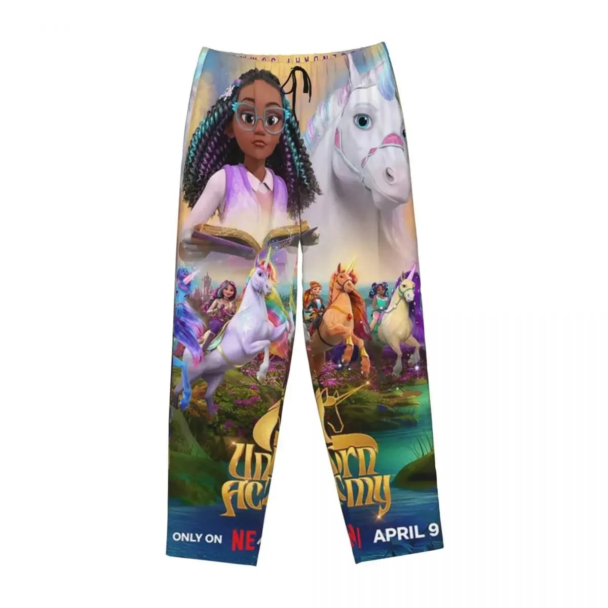 Custom Unicorn Academy Women Pajama Pants Lounge Sleep Sleepwear Bottoms with Pockets