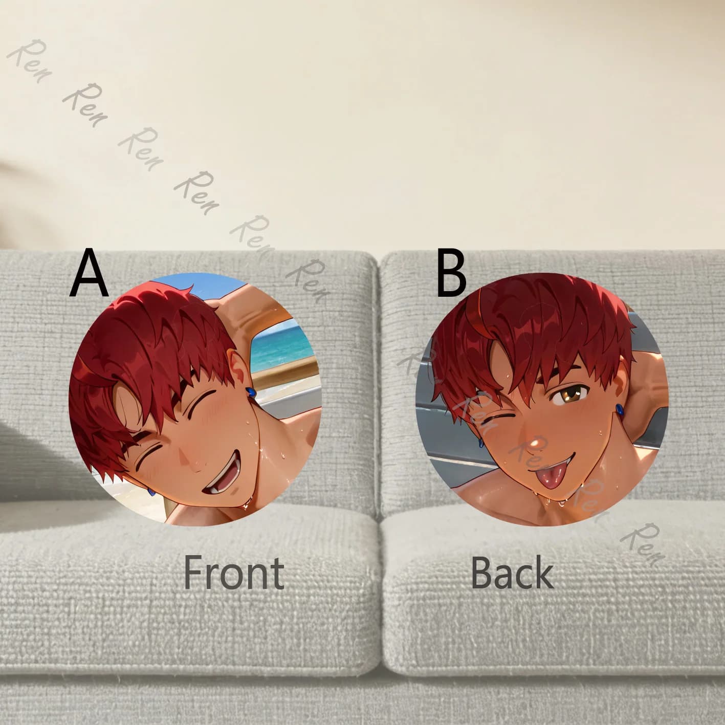 Dakimakura Anime Jin Enjoji Federa per cuscino per divano, stampa fronte-retro, 40X60 cm