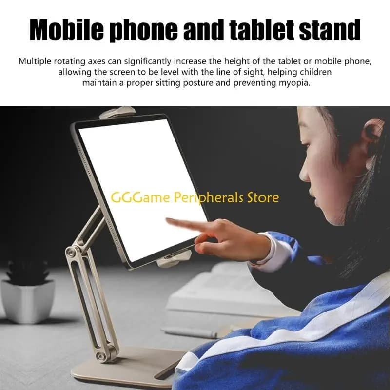 U55B Adjustable Desktop Tablets Holder Stand AntiSlip Base For Phones And E Readers