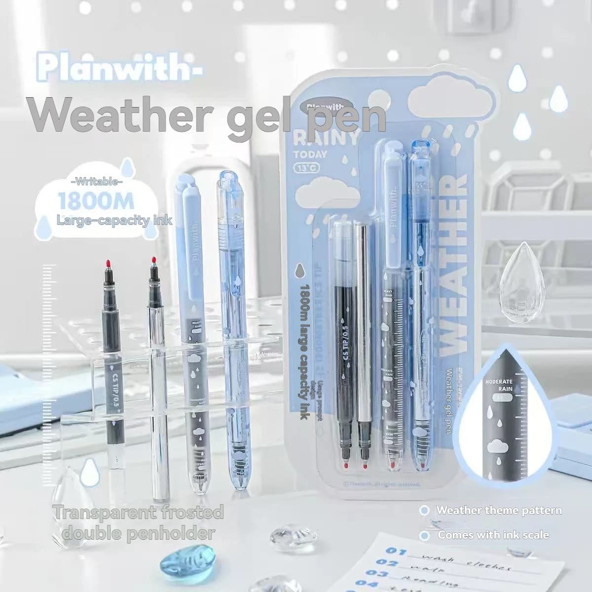 1 Set Gel Pen Large Capacity Practice Pen Quick-drying Smooth Signature Pen 0.5mm Student Writing Pen Ballpoint Pen Carbon Pen P