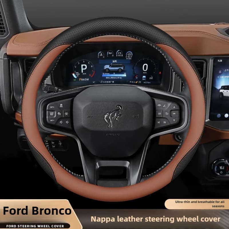 Coprivolante per auto in pelle per accessori Ford Bronco sport 2024 2025