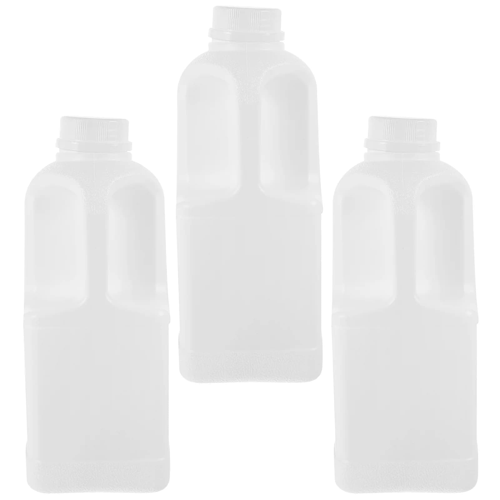 Plastic containers for food 3 pieces Square milk bottle 2 liters with handle Storage sprockets Beverage dispensers Water reusable leak proof