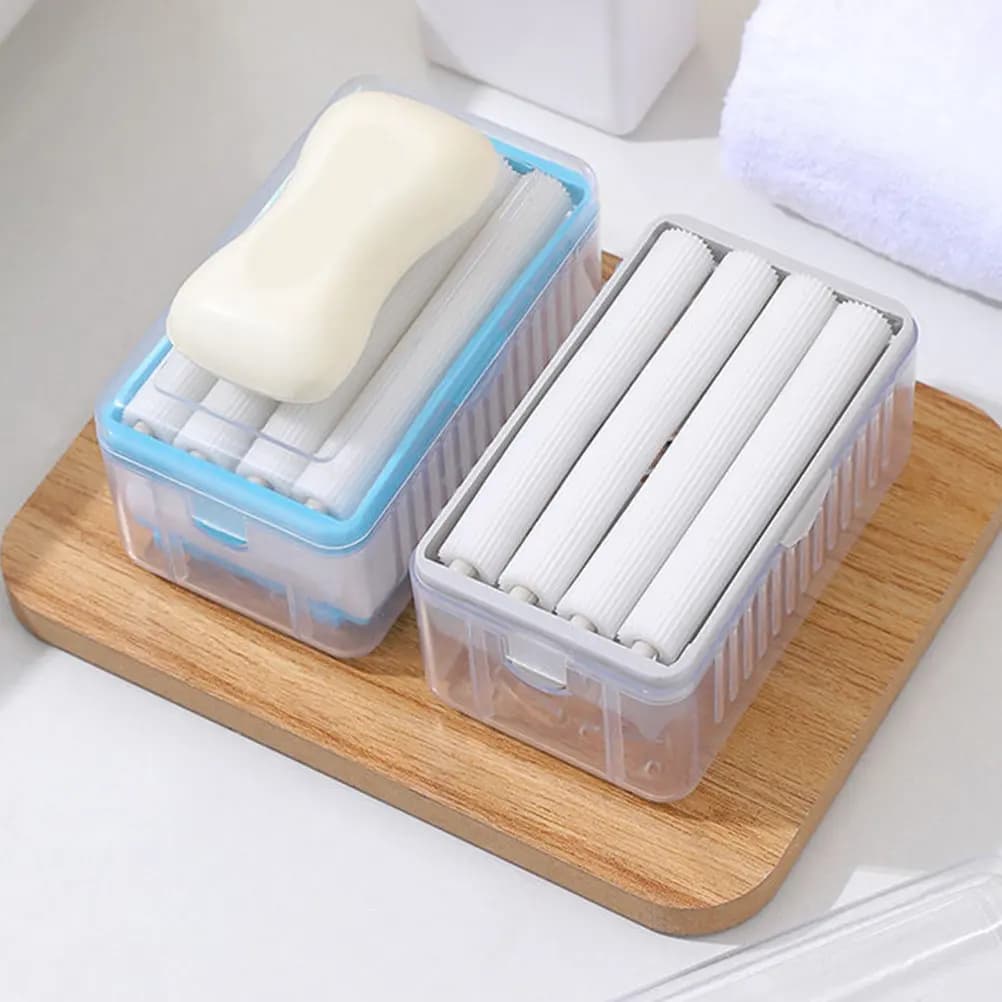 2 Pcs Soap Dispenser Dipenser Box Foaming Bathroom Tray Liquid Holder and Household Hand