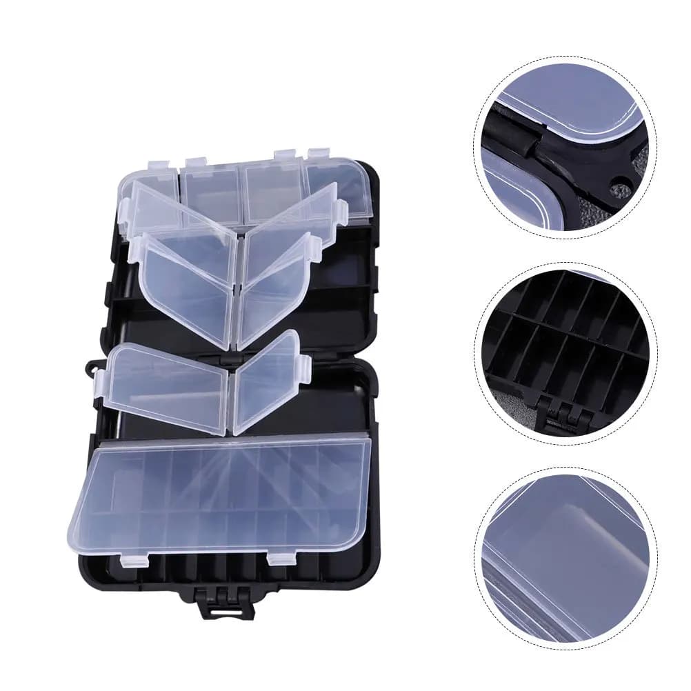 2 Pieces Wallet Fishing Tools for Plastic and Resistant, Organizer for Small Items, Jewelry, Hooks, Portable Fishing Equipment