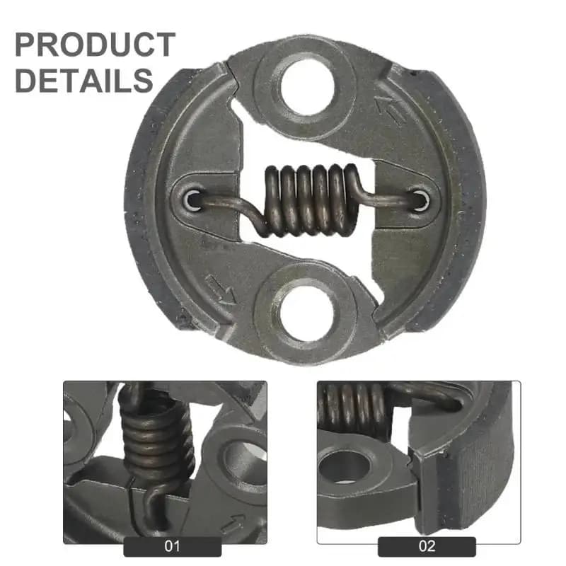 Brush Cutter Spare Clutch Shoe Metal Drum Gear for 139GX35 High Wear Resistance Component for Outdoor Yard Tools