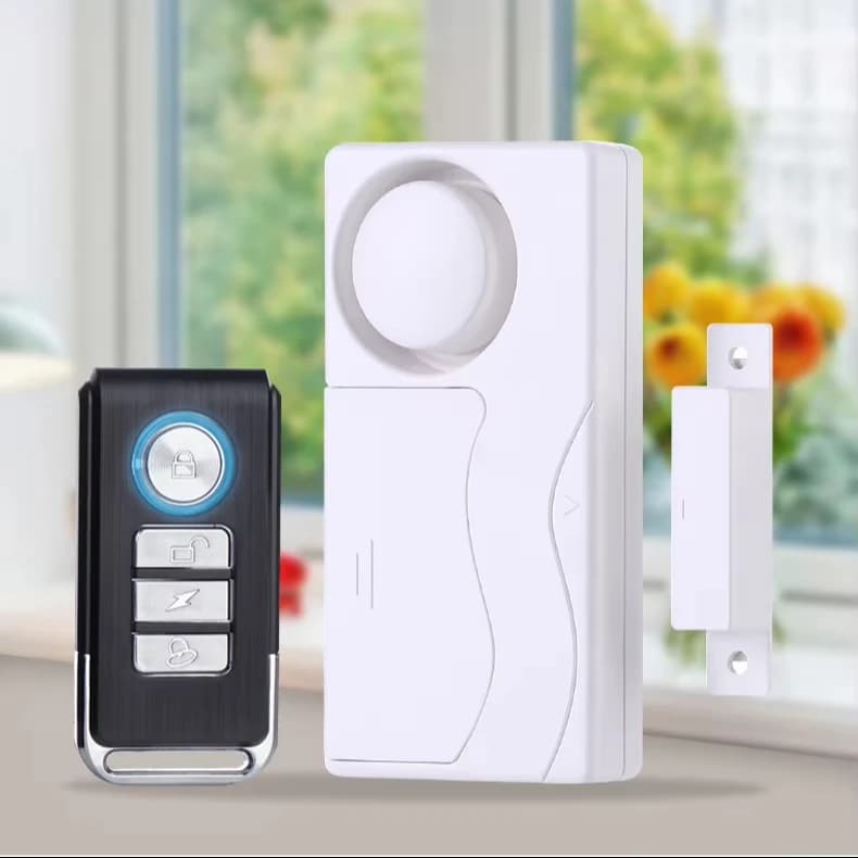 Ampia applicazione Rilevatore di allarme per porte e finestre Avviso telecomando con sensore magnetico Allarme porta sirena wireless