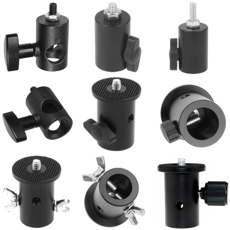 1/4 "3/8" screw converter 16 mm 18 mm hole for LED flash DSLR Camera accessories