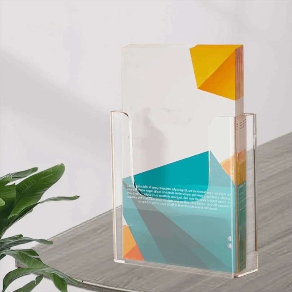 Organizzatore da Parete A4/A5 Trasparente a Singolo Strato in Acrilico, Porta Documenti in Plastica