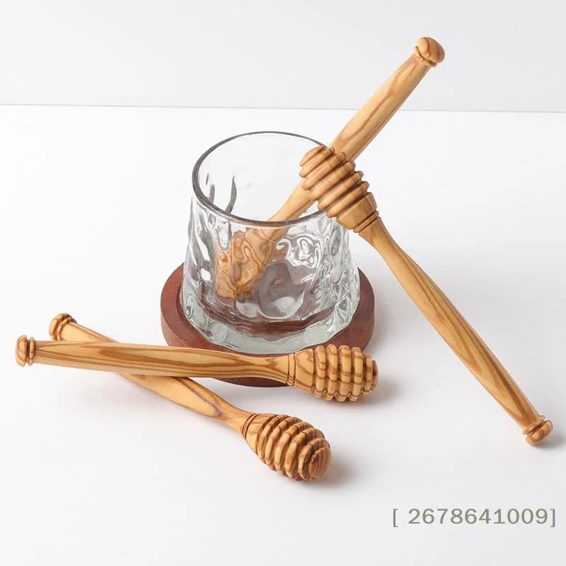 ⚑Olive Wooden Honey Dipper Stick Wooden Honey Spoon Stick For Jars Stirrer Dipper Spoon Ideal For Tea & Kitchen Use