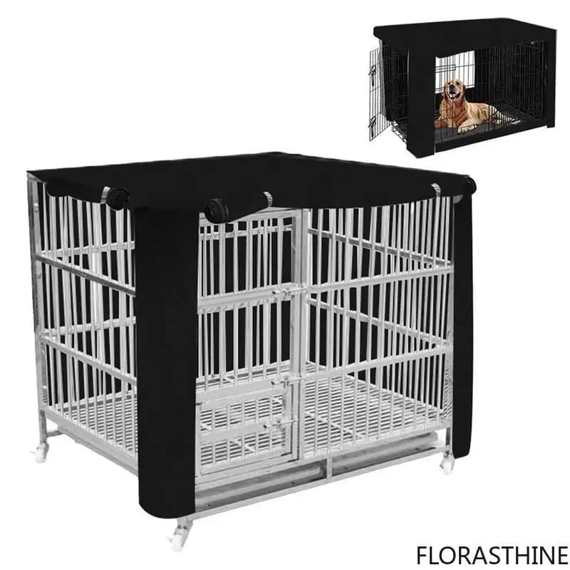 Oxford cloth Dog Kennel Cover Waterproof Windproof Pet Crate Protective Kennel Dog Cover Universal for Indoor Outdoor Crates
