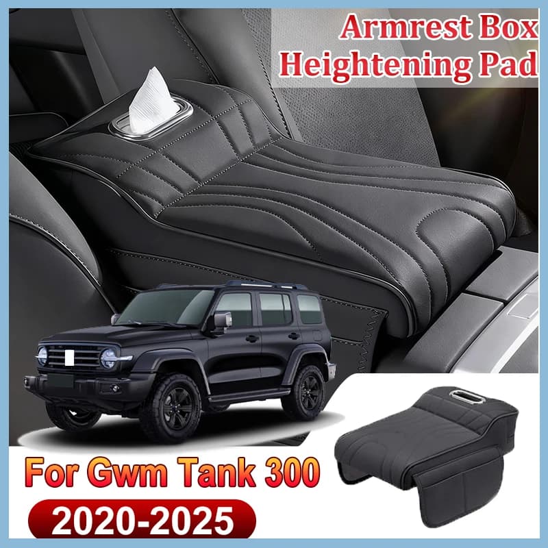 For GWM Wey Tank 300 330 2020 2021 ~ 2025 Auto Bracciolo Box Height Pad Protective cover Storage bag Handkerchief box Accessories