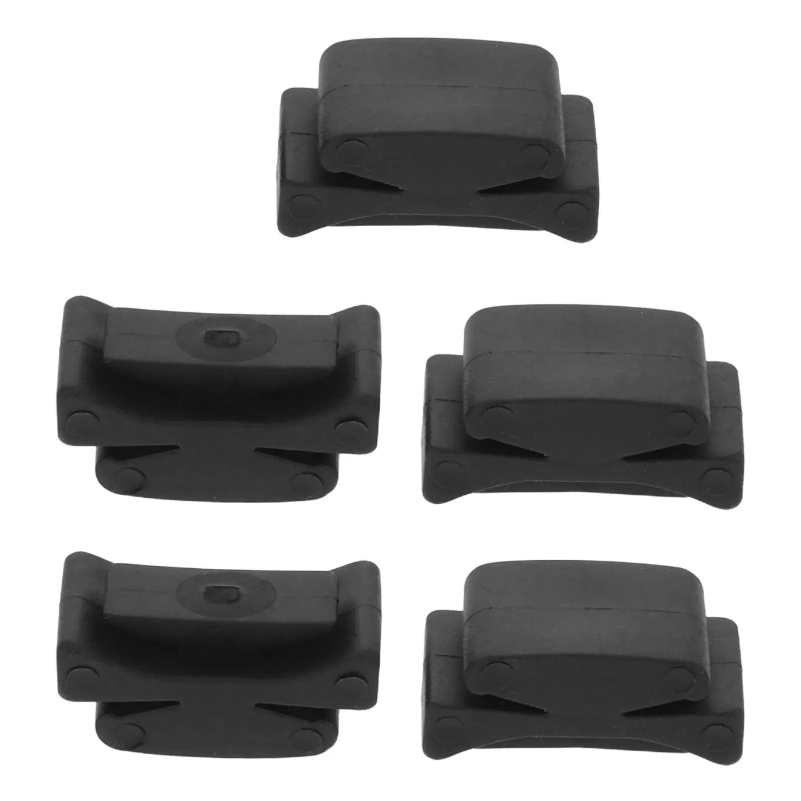 Set di 5 Portaplettro in Gomma per Chitarra, Clip Antiscivolo Portatile per Conservazione Plettro, Espositore per Chitarra Acustica, Basso e Ukulele