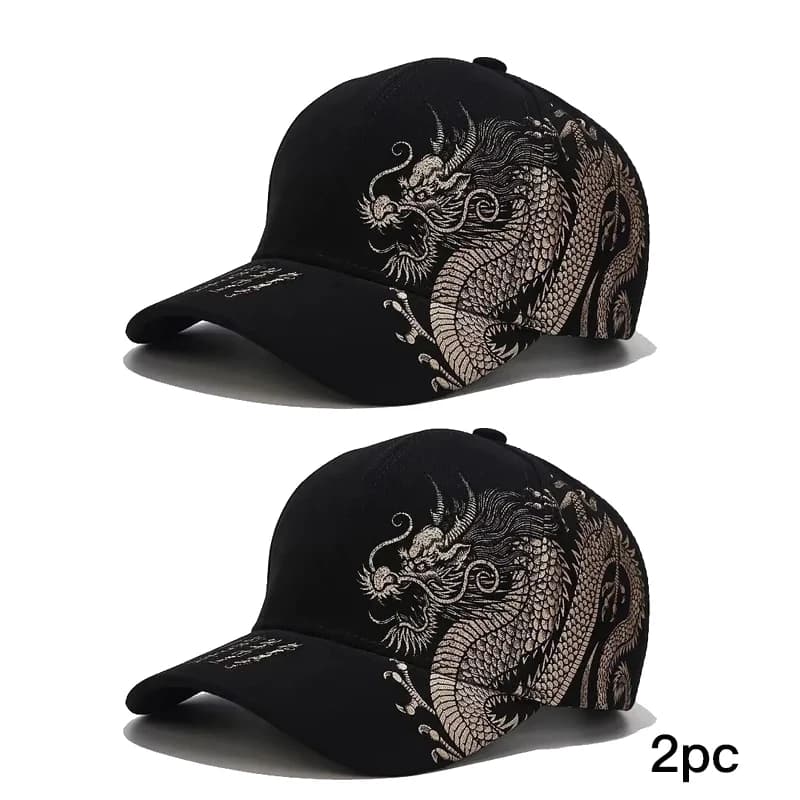 Cappello da baseball con motivo drago in stile cinese per uomo e donna, cappello versatile National Tide, hip hop, skateboard, cool