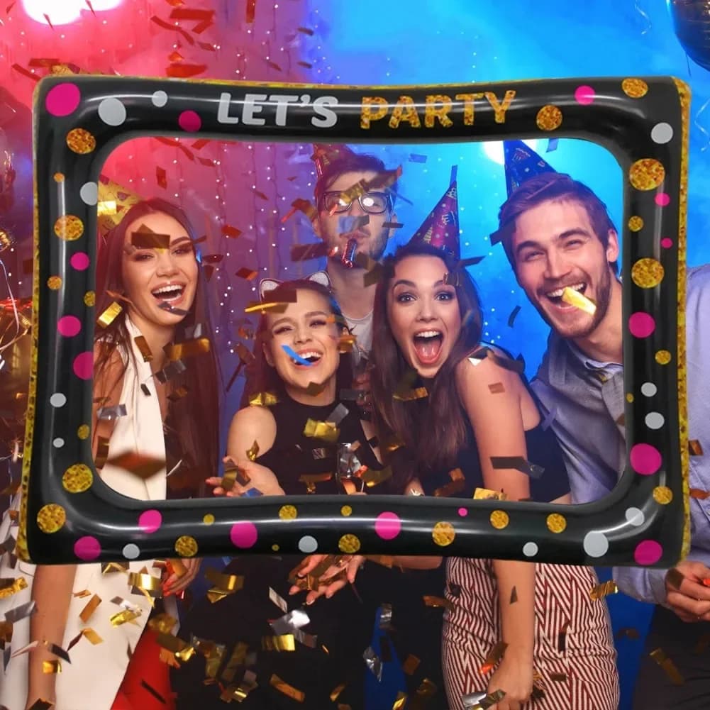 Cornice gonfiabile in PVC Photo Booth puntelli Selfie Picture Frame per compleanno Baby Shower Wedding Carnival Party