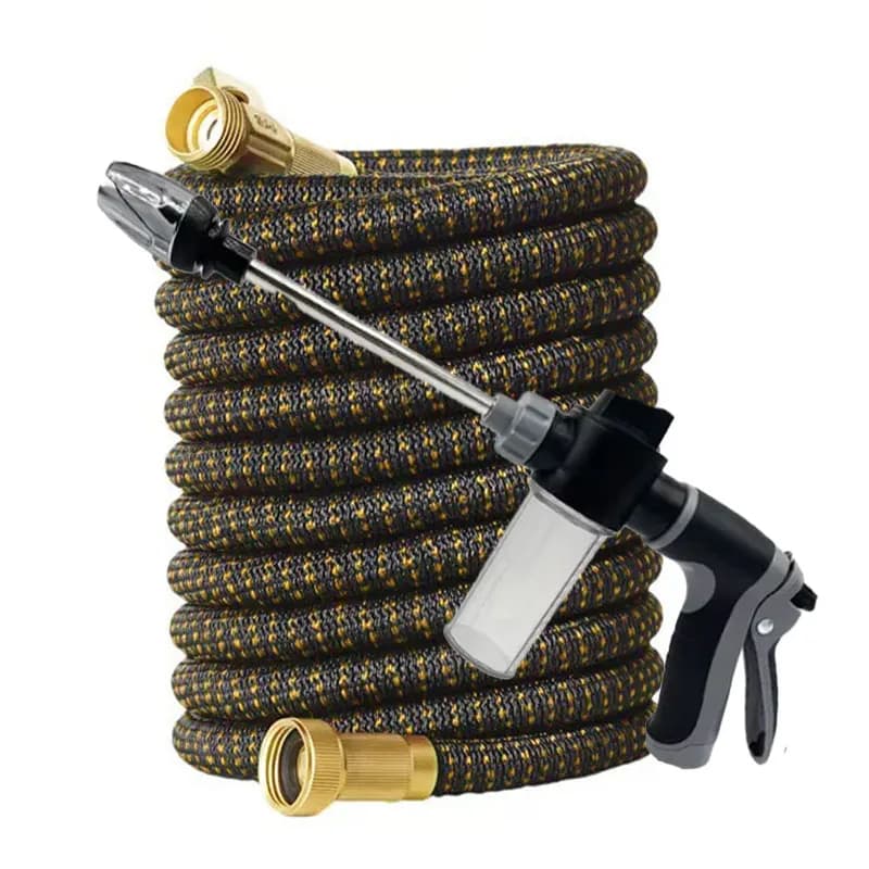 25FT-100FT Expandable Garden Pipe with 8 Functions Ugello, Pure Copper Connector, Garden Irrigation Pipe, Car Washing Accessories
